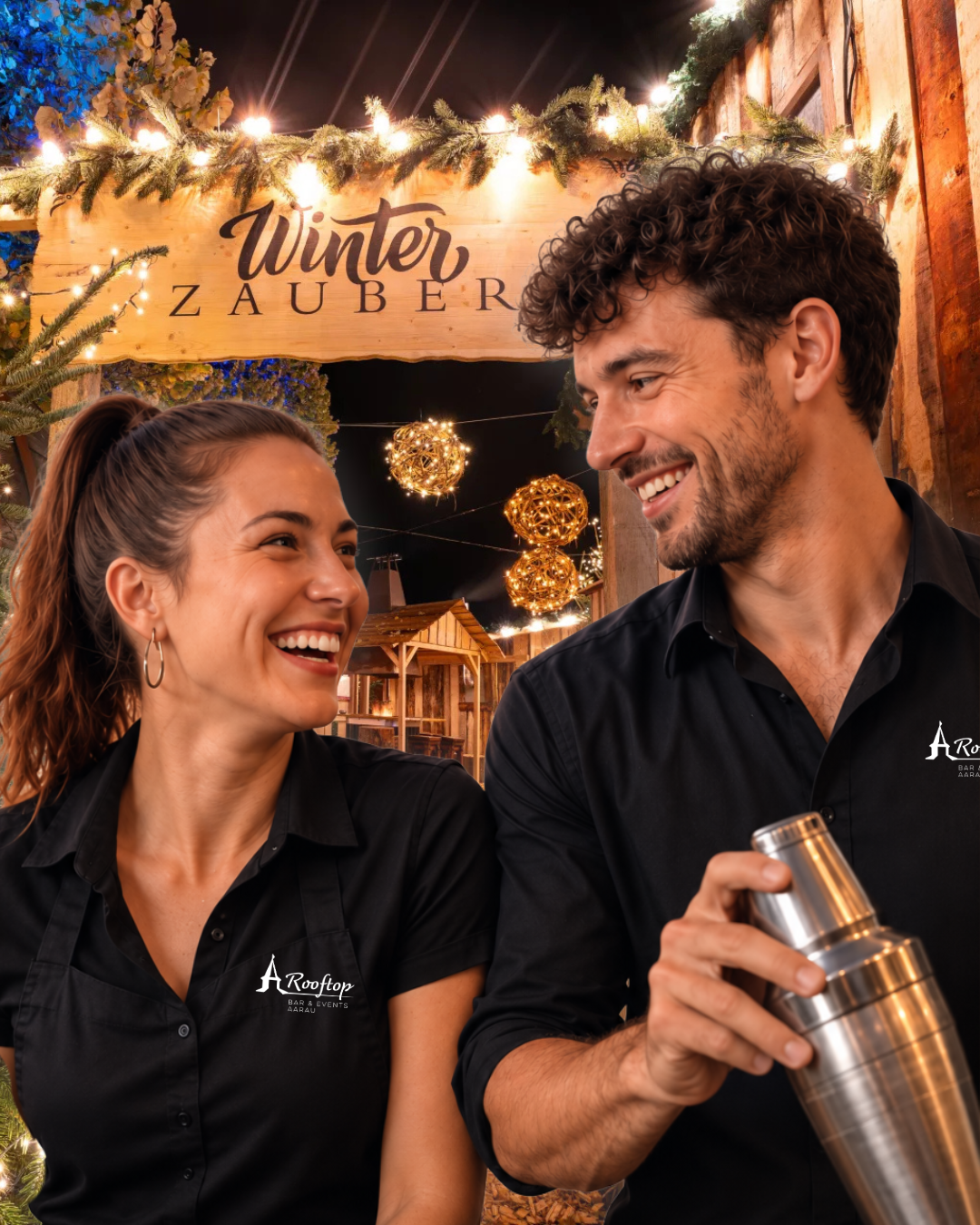 Service- und Bar-Team Rooftop Aarau am Winterzauber
